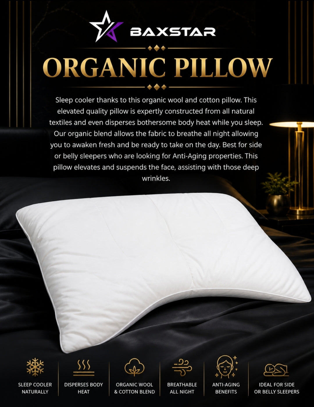 🔥👁️✨ BAXSTAR ORGANIC PILLOW™ 𓂀🛏️⚡𓋹 ✨👁️

 