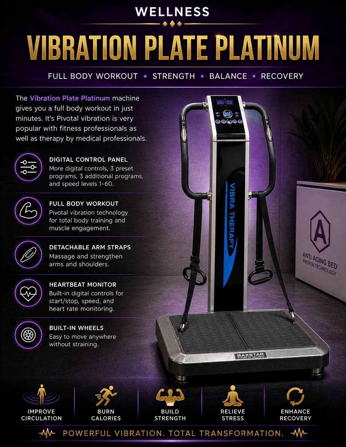 ⚡🏋️𓂀 Vibration Plate Platinum™ – Advanced Full Body Training System 𓋹
