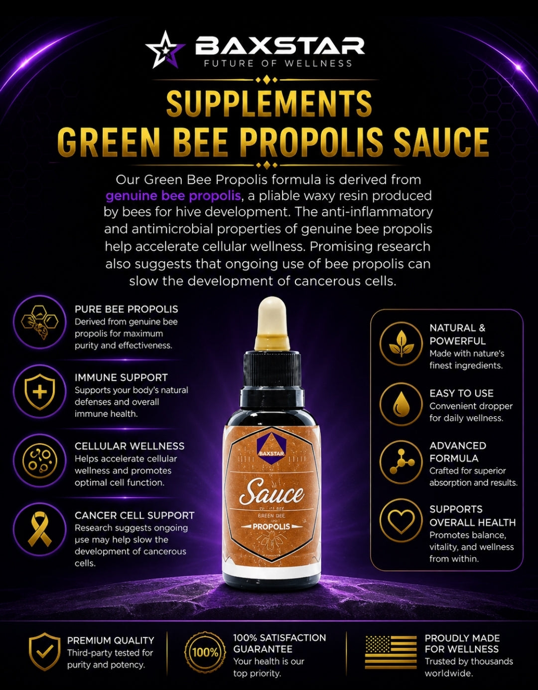 👁️🍯 BAXSTAR GREEN BEE PROPOLIS SAUCE™ 𓂀⚡🌿 ✨👁️