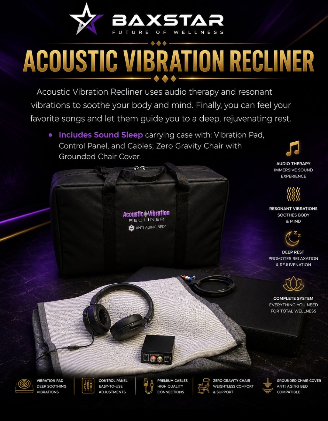 🔥👁️⚡ BAXSTAR ACOUSTIC VIBRATION RECLINER™ 𓂀🎧⚡𓋹 ✨👁️