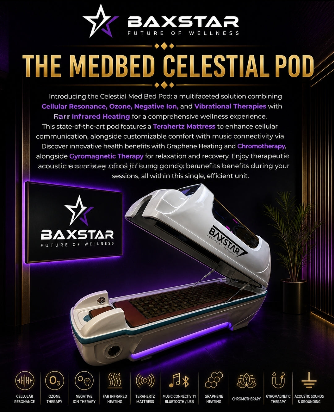 👁️⚡ BAXSTAR MEDBED CELESTIAL POD™ 𓂀⚡𓋹 ✨👁️